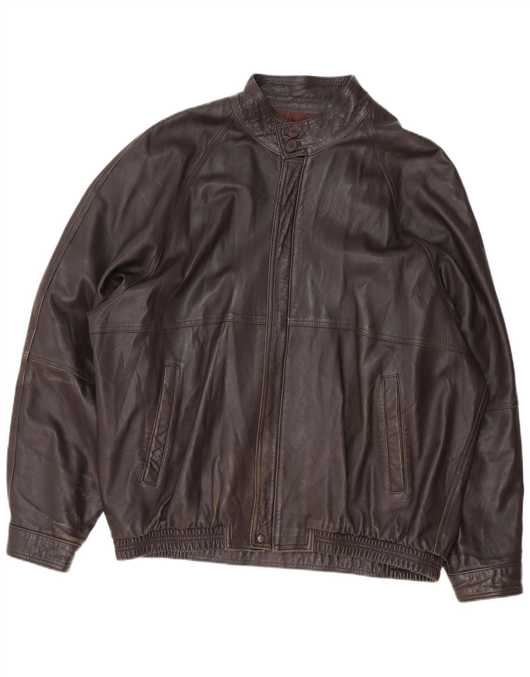 Vintage męska kurtka skórzana IT 62 4XL czarna