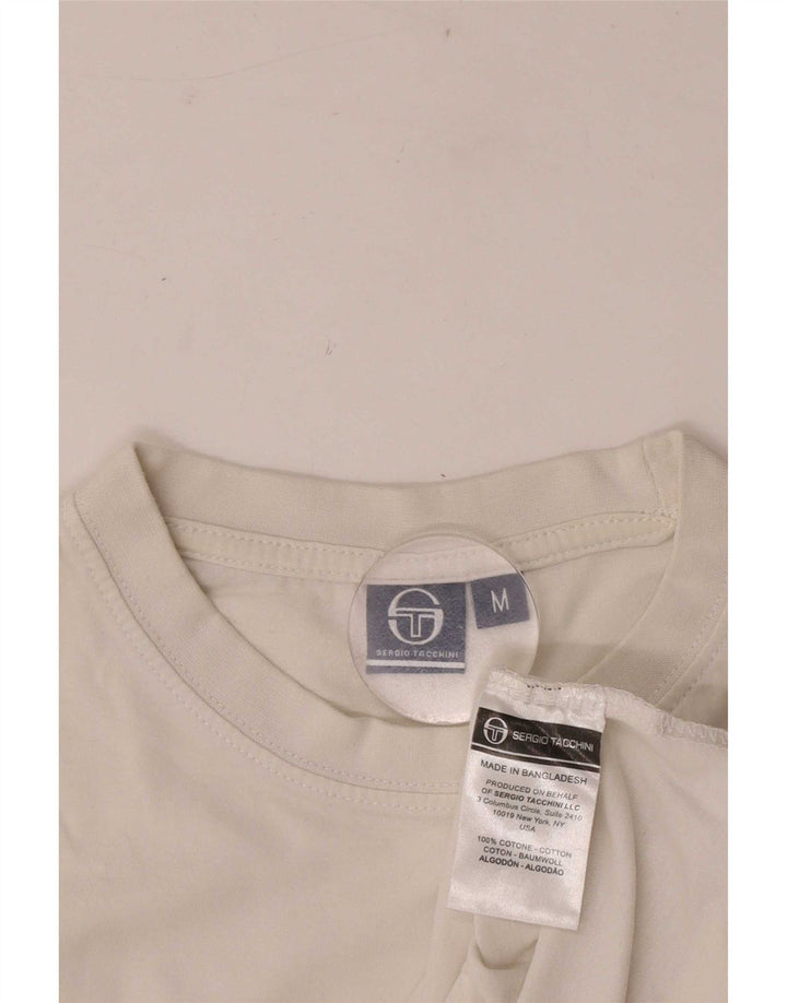 T-shirt męski Sergio Tacchini Top, bawełna w kolorze średniej bieli