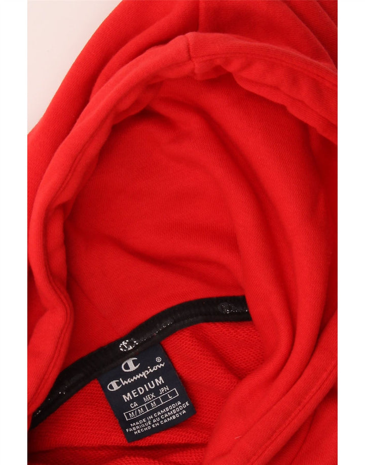 CHAMPION Mens Graphic Hoodie Jumper Medium Red Vintage Champion and Second-Hand Champion from Messina Hembry 