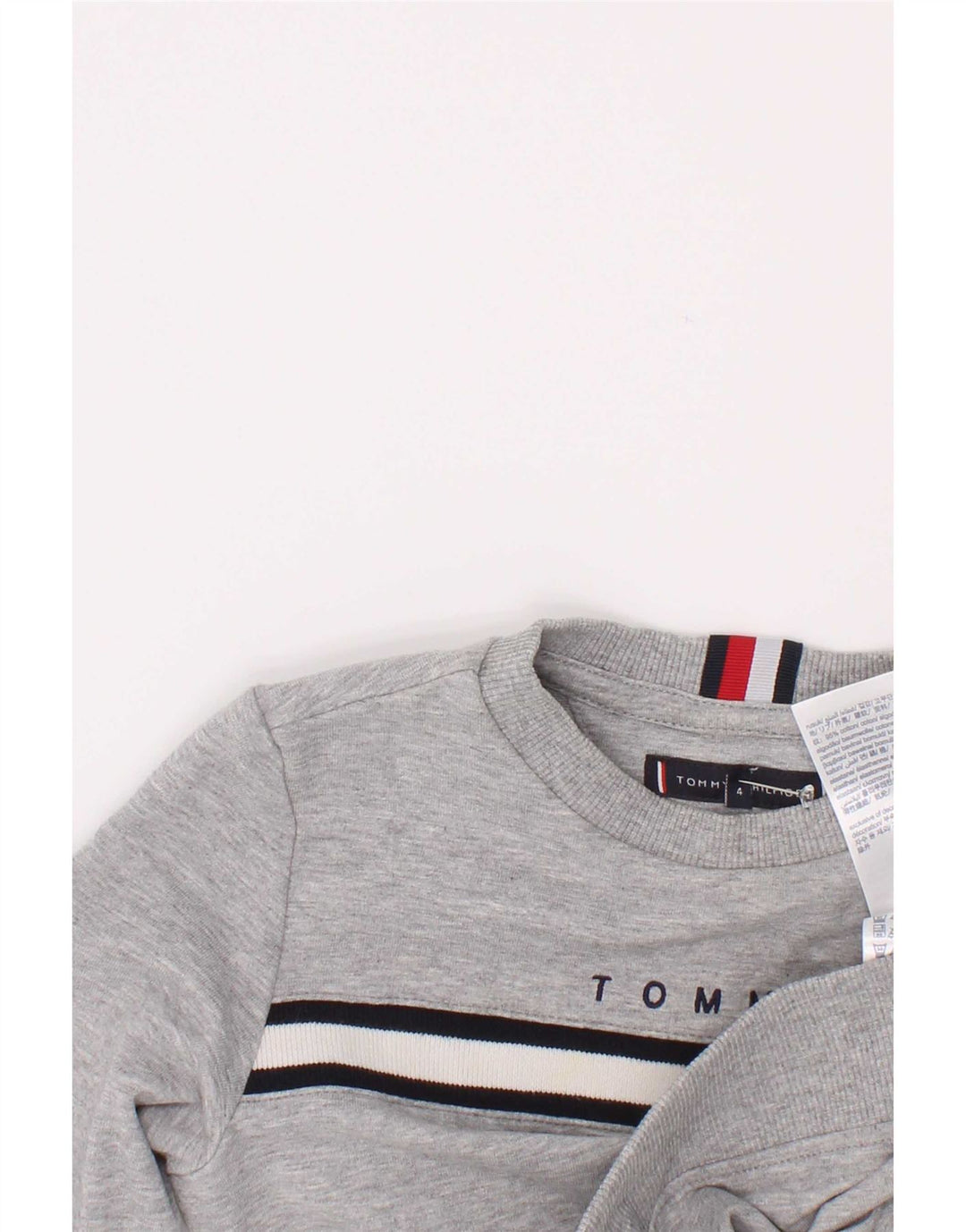 Bluza chłopięca Tommy Hilfiger z grafiką, 3-4 lata, szary, blok kolorów