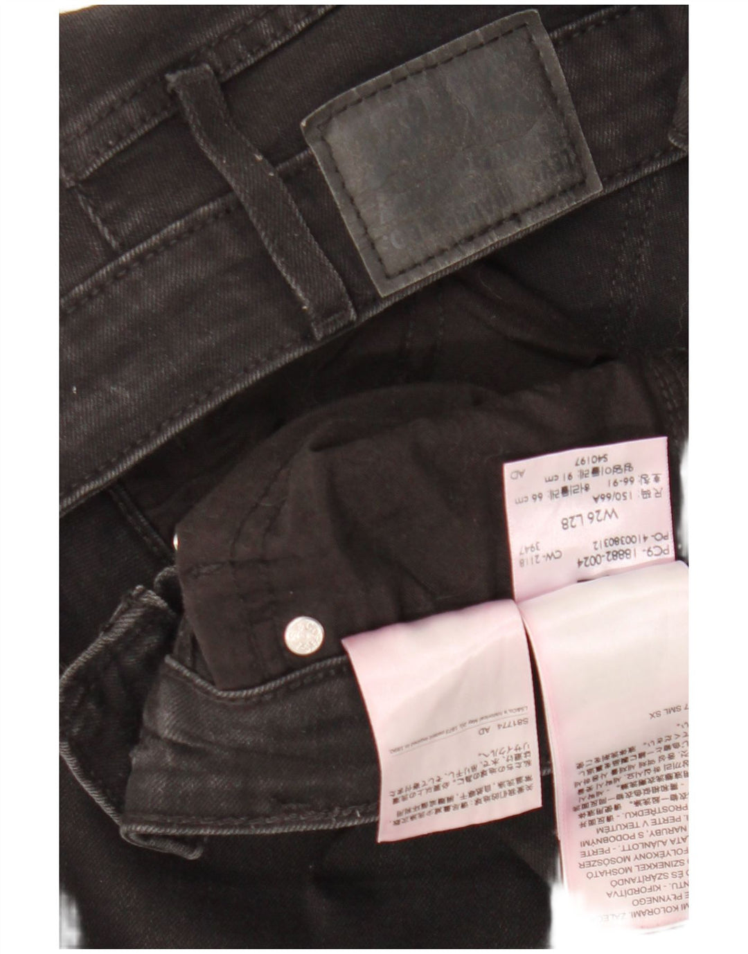Damskie jeansy LEVI'S 721 z wysokim stanem W26 L27 Czarna bawełna