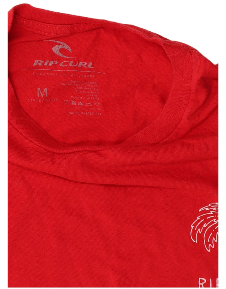 T-shirt męski Rip Curl, bawełniany, średni czerwony