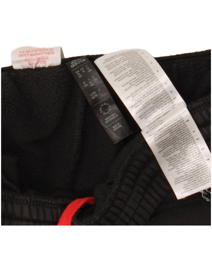 Chłopięce spodnie dresowe ADIDAS Joggers 15-16 lat, czarna bawełna