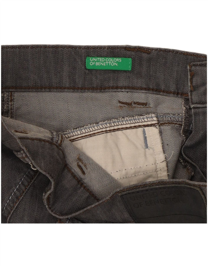 Damskie jeansy Capri Benetton W32 L21 szare