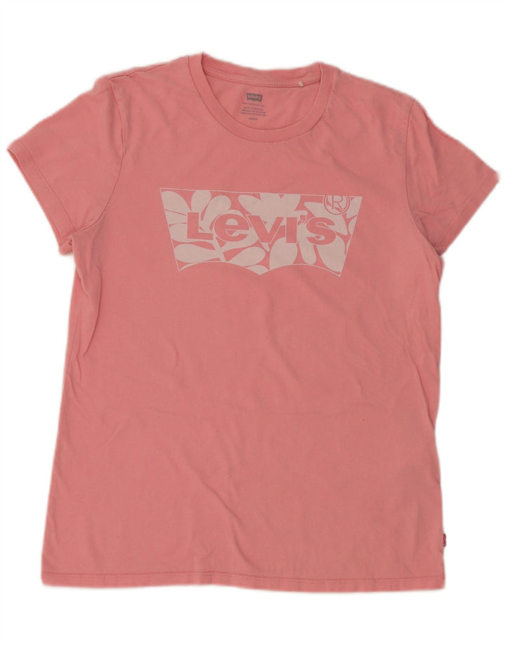 Damska koszulka z grafiką Levi's Top UK 12 Średnioróżowa bawełna