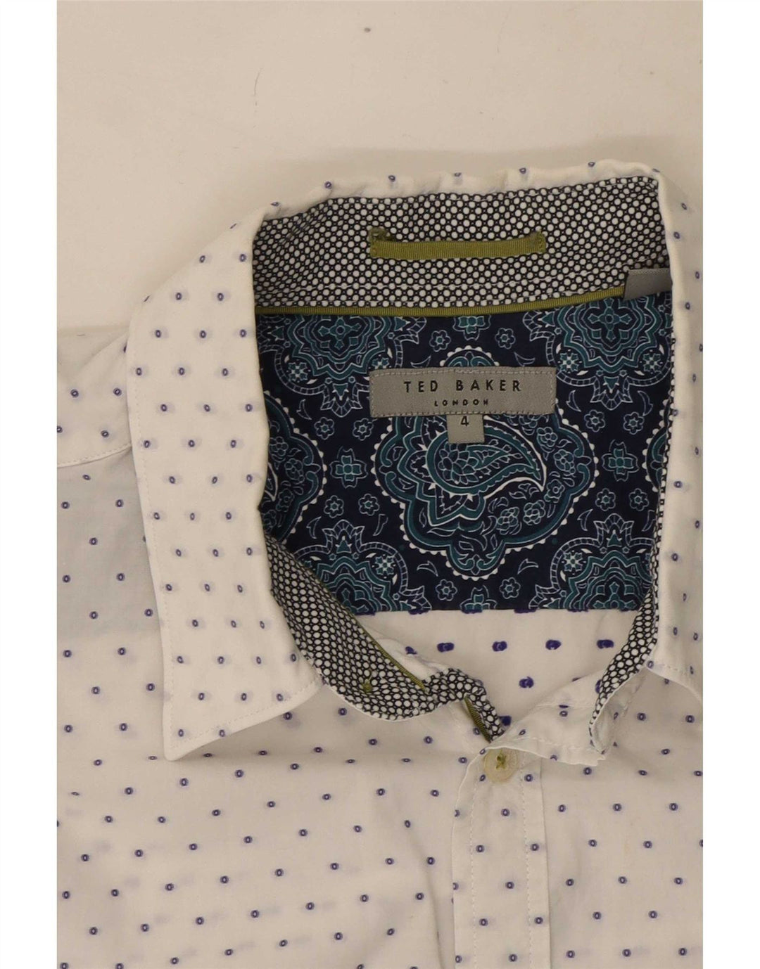 Koszula męska Ted Baker, rozmiar 4, duża, bawełniana w białe cętki