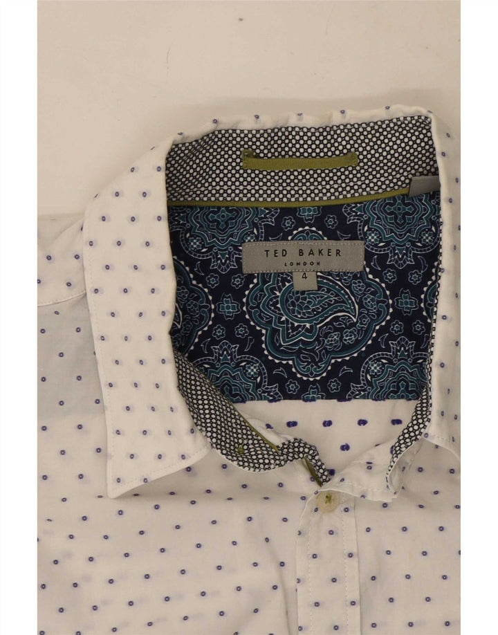 Koszula męska Ted Baker, rozmiar 4, duża, bawełniana w białe cętki