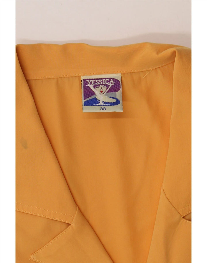 YESSICA Womens Short Sleeve Shirt EU 38 Medium Yellow Polyester Vintage Yessica and Second-Hand Yessica from Messina Hembry 