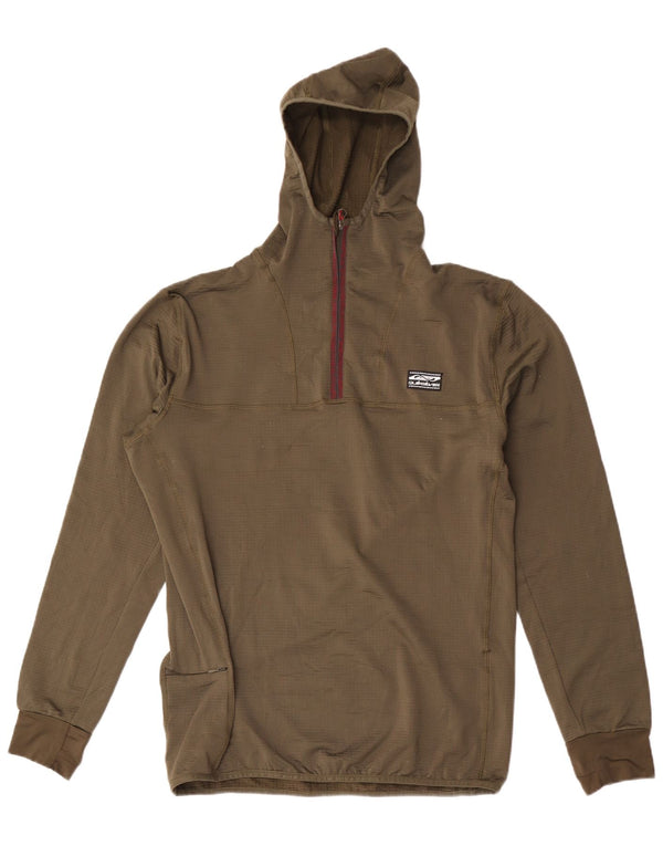 Męski sweter z kapturem i zamkiem błyskawicznym Quiksilver, duży, poliestrowy khaki