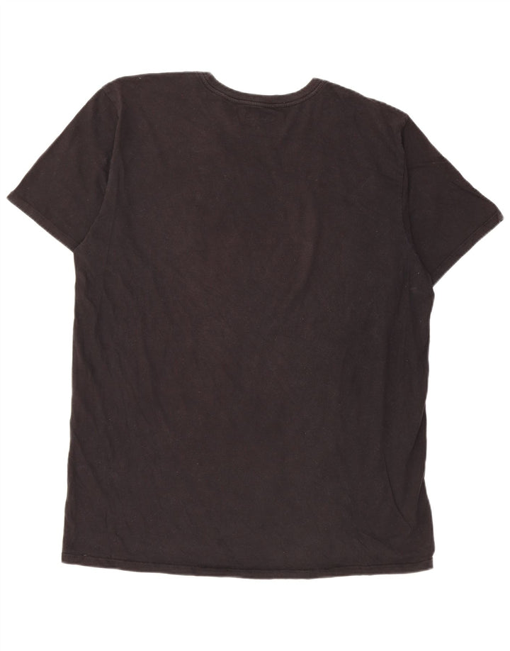 Męski T-shirt Harley z grafiką, duży, czarny, bawełniany