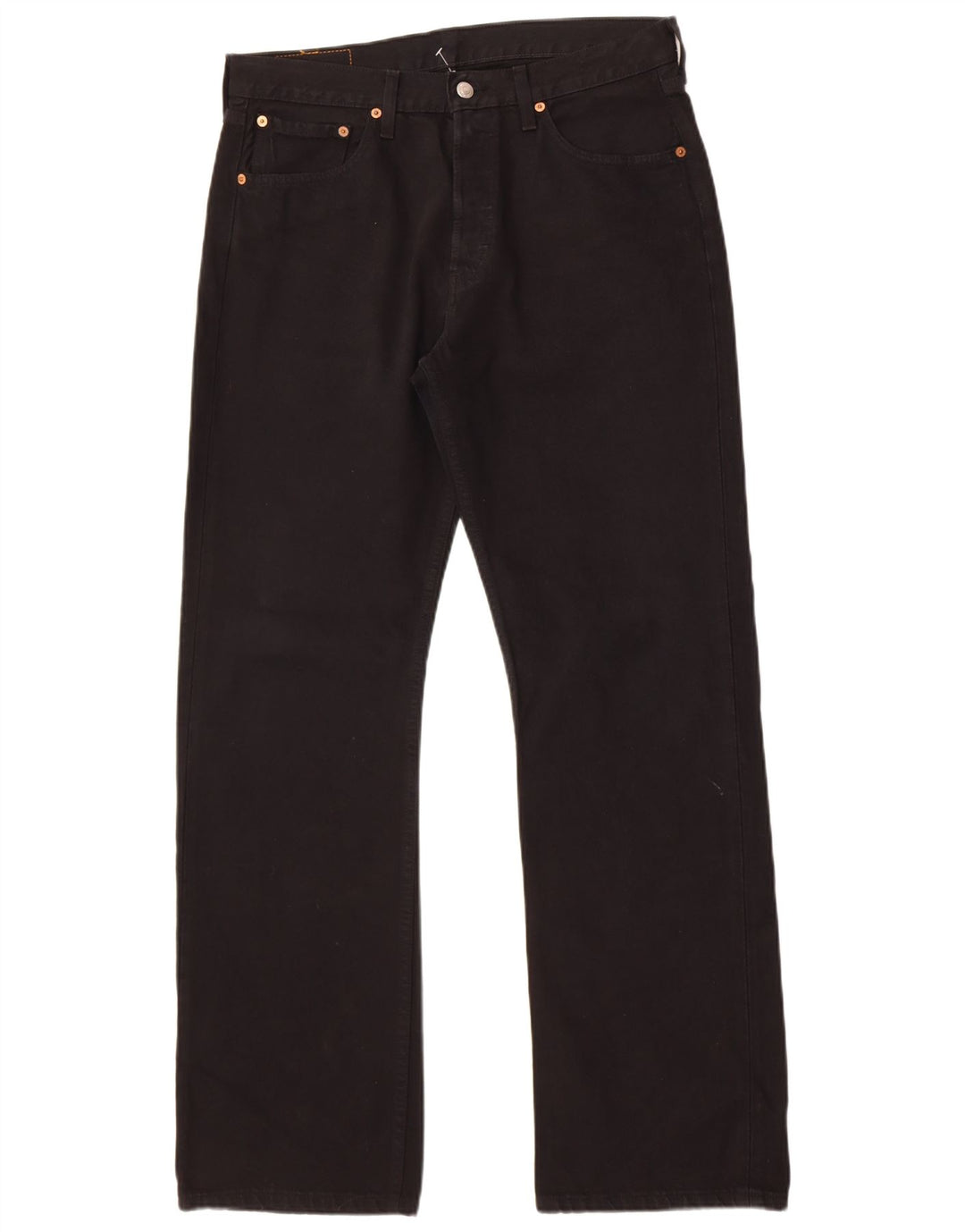 Męskie dżinsy Levi's 501 Straight W32 L32 Czarna bawełna