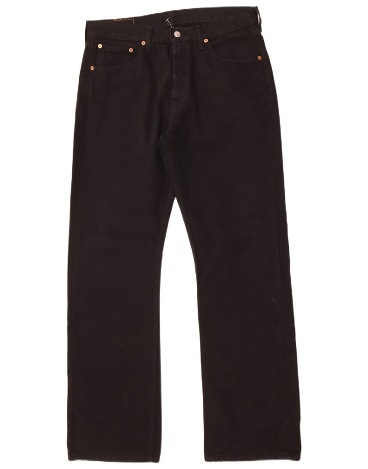 Męskie dżinsy Levi's 501 Straight W32 L32 Czarna bawełna