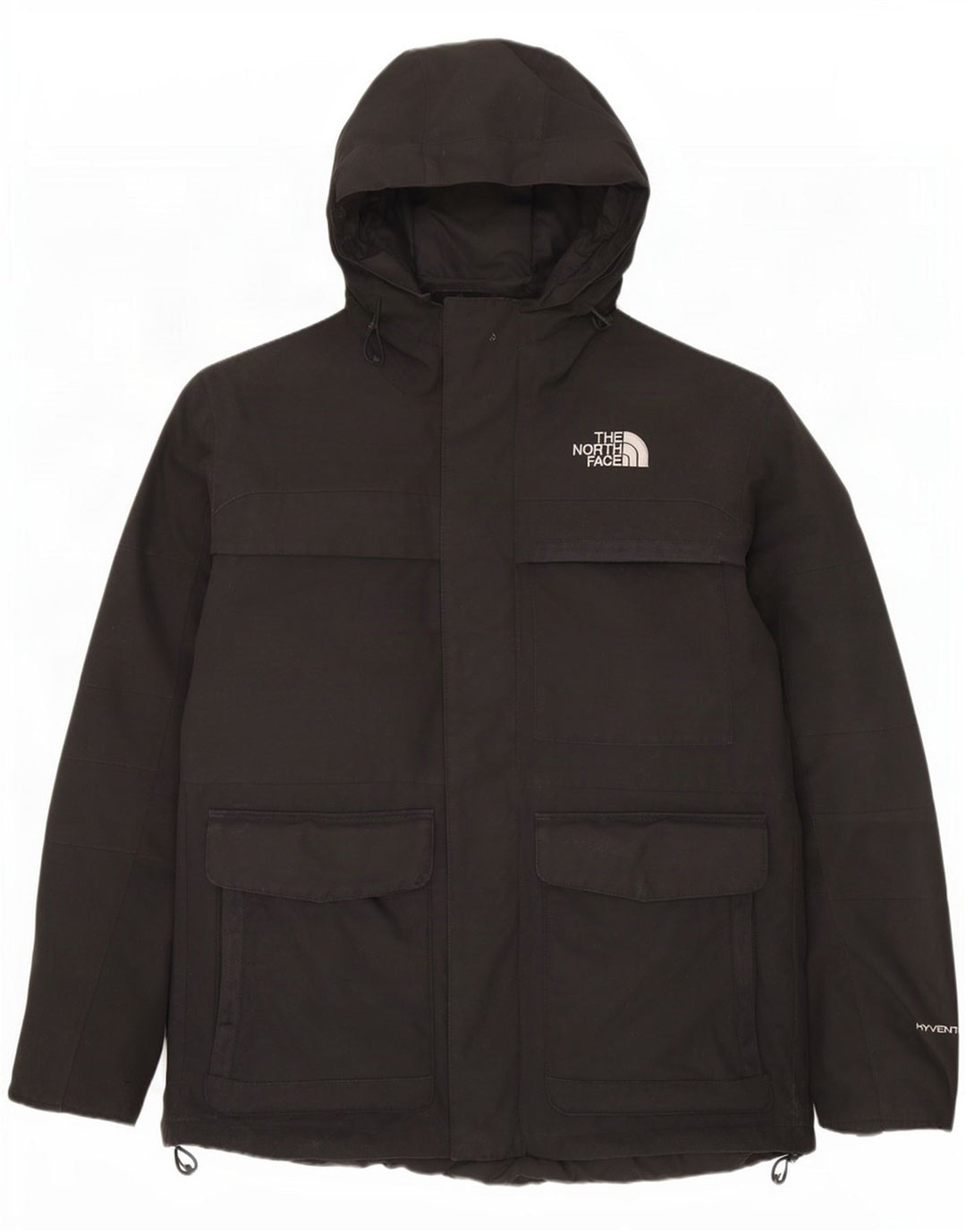 Męska kurtka parka z kapturem The North Face UK 40, duża, czarna, poliestrowa