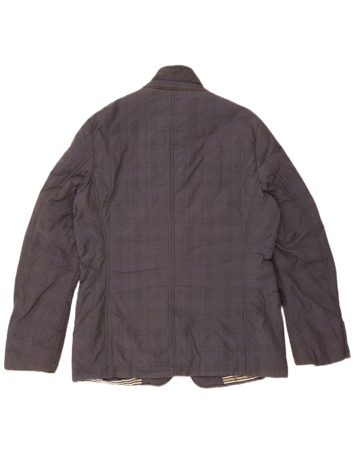 Męska kurtka użytkowa Massimo Dutti UK 40, duża, granatowa, octanowa w kratkę