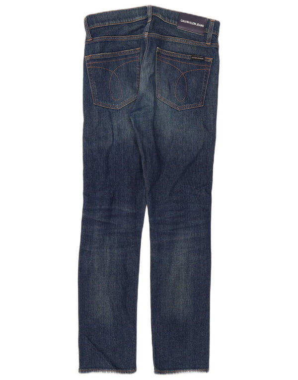 Damskie dżinsy Calvin Klein w trudnej sytuacji W28 L30 Niebieskie bawełniane