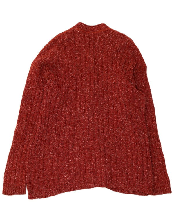 Sweter damski Stefanel UK 16, duży, wełniany w czerwone cętki