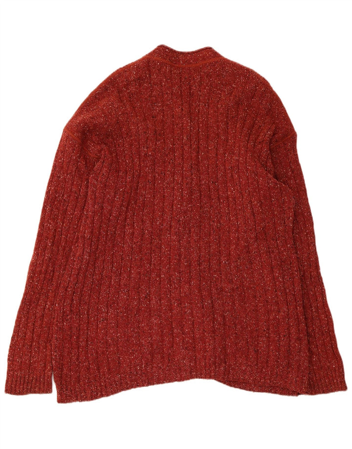 Sweter damski Stefanel UK 16, duży, wełniany w czerwone cętki