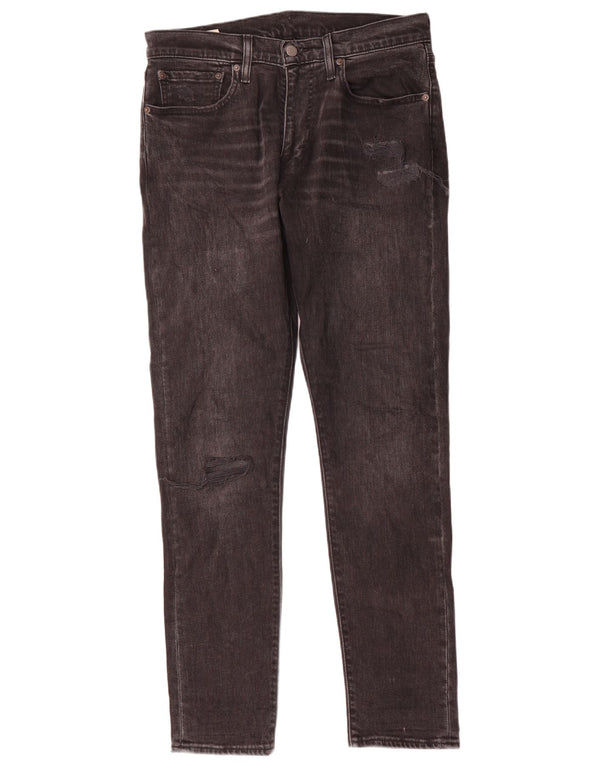 Męskie jeansy Levi's 512 Distressed Slim Tapered W32 L32 Szara bawełna