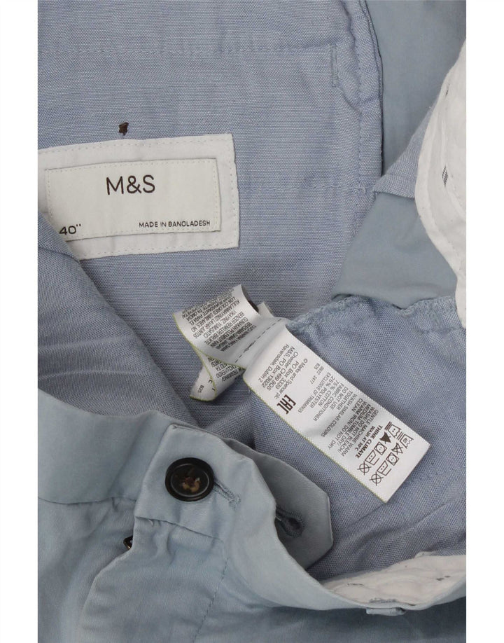 Męskie spodenki Chino Marks & Spencer W40 XL, niebieskie, bawełniane