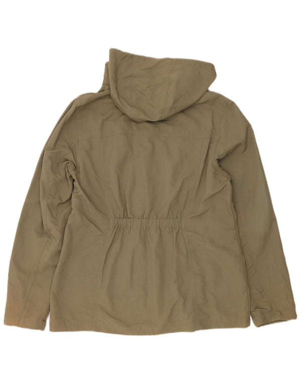 Mountain Warehouse Damska kurtka wiatrówka z kapturem UK 16 Large Khaki Nylon