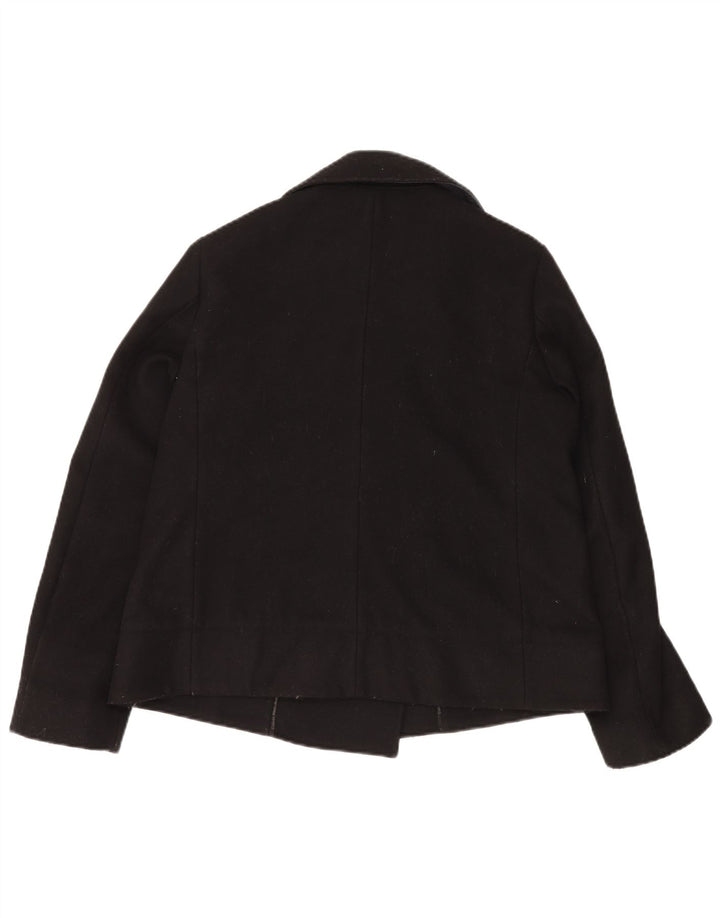 CALVIN KLEIN JEANS Damski płaszcz groszkowy UK 14 Średniej czarnej wełny