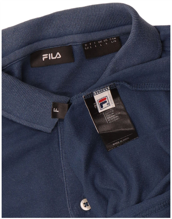 Męska koszulka polo FILA, duża, granatowa, bawełniana