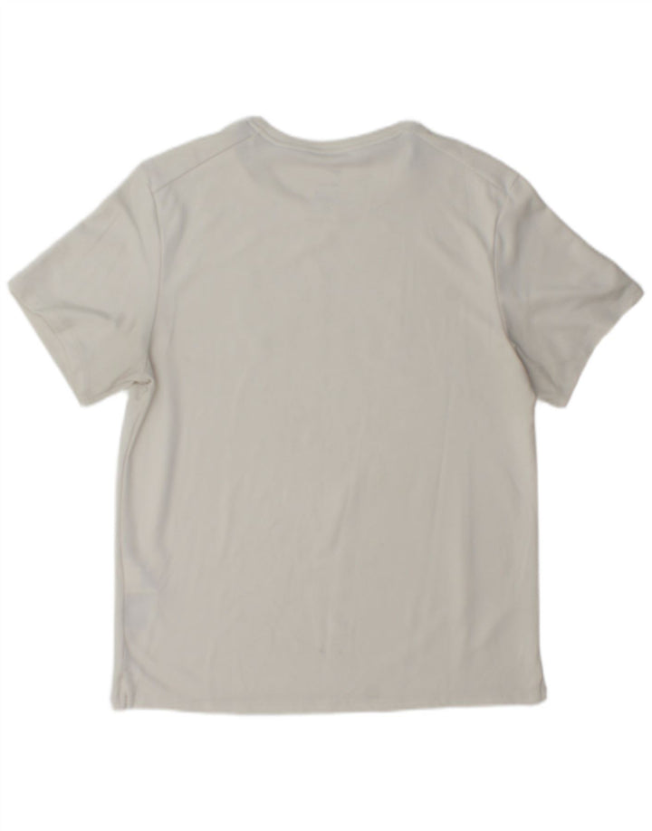 Męski T-shirt Nike Dri Fit z grafiką, mały, biały poliester