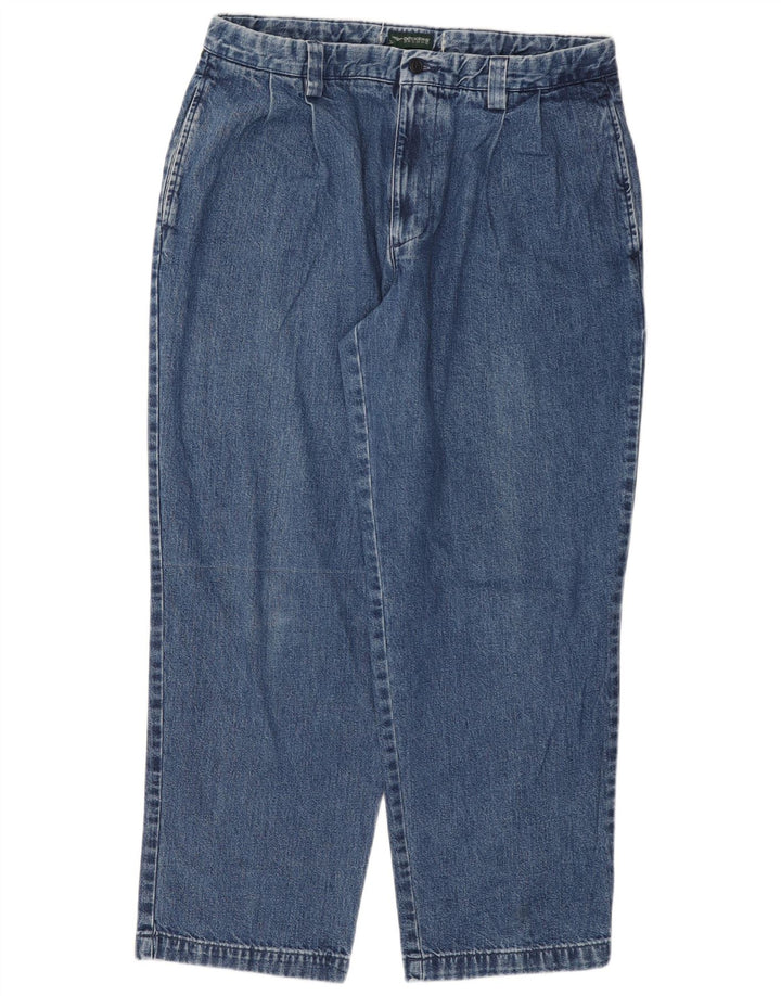 DOCKERS Męskie proste dżinsy W36 L29 Niebieskie bawełniane