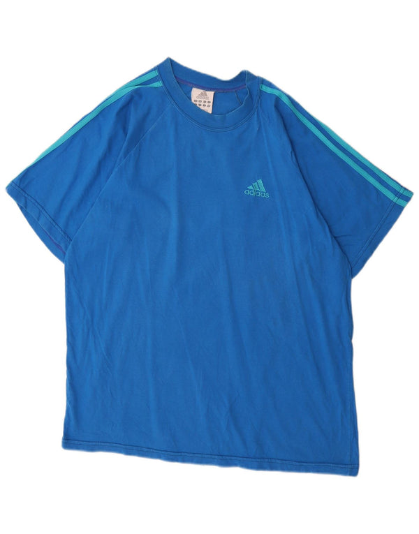 Adidas Męski T-shirt Top Duży Niebieski
