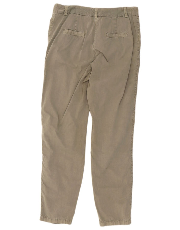 Marks & Spencer Damskie spodnie chino slim UK 10 Small W30 L27 Khaki Cotton