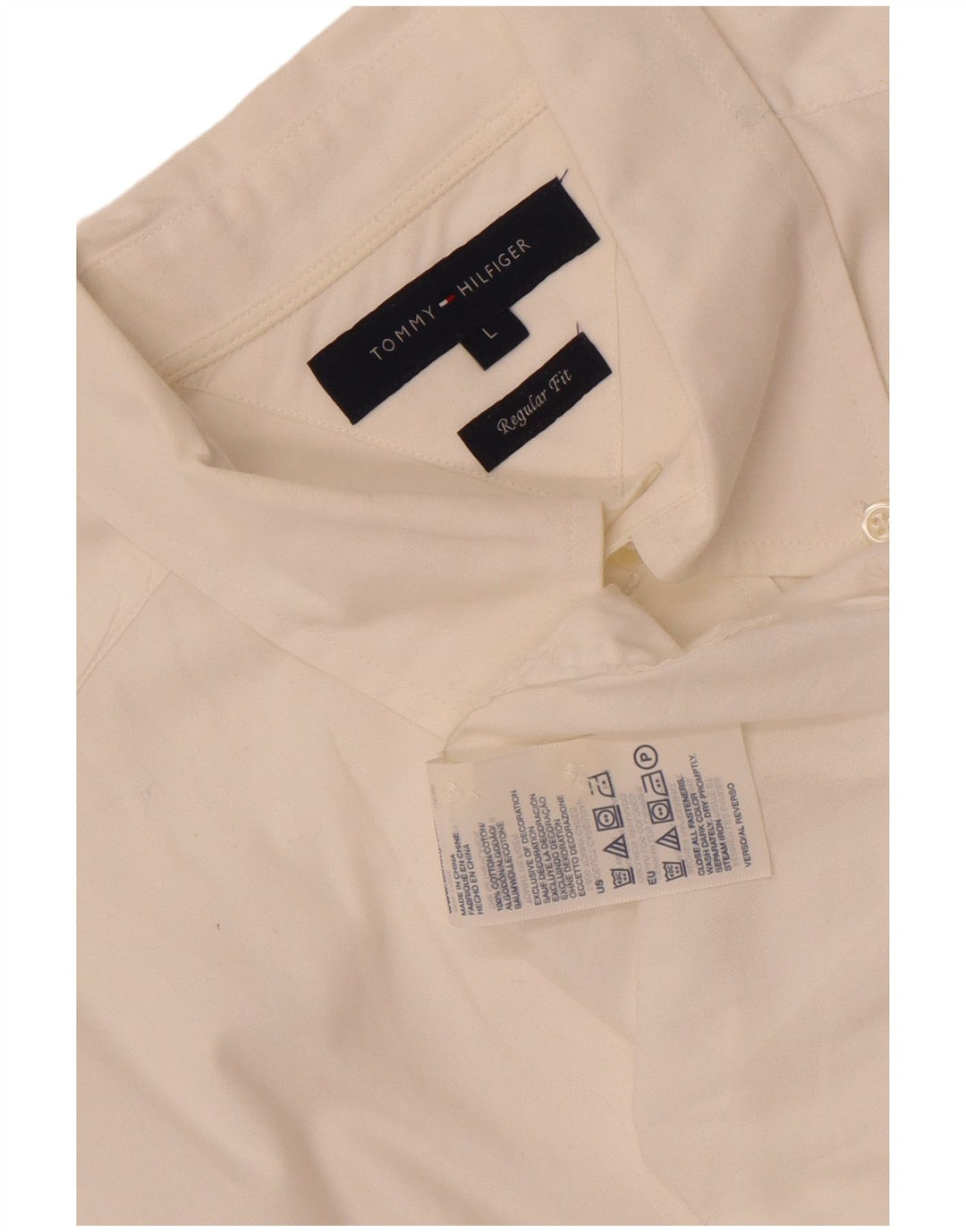 Męska koszula o regularnym kroju Tommy Hilfiger, duża, biała, bawełniana