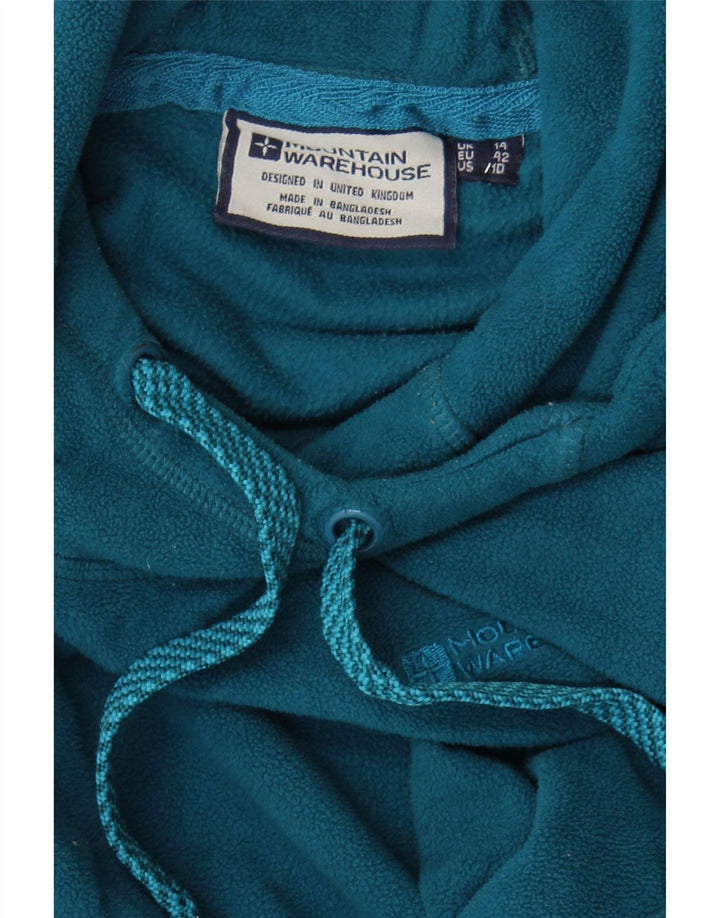 MOUNTAIN WAREHOUSE Womens Hooded Fleece Jumper UK 14 Medium Blue Polyester Vintage Mountain Warehouse and Second-Hand Mountain Warehouse from Messina Hembry 