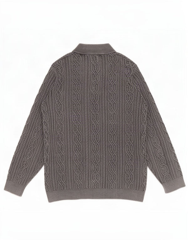 Męski sweter zapinany na guziki Joe Browns, 2XL, szara bawełna