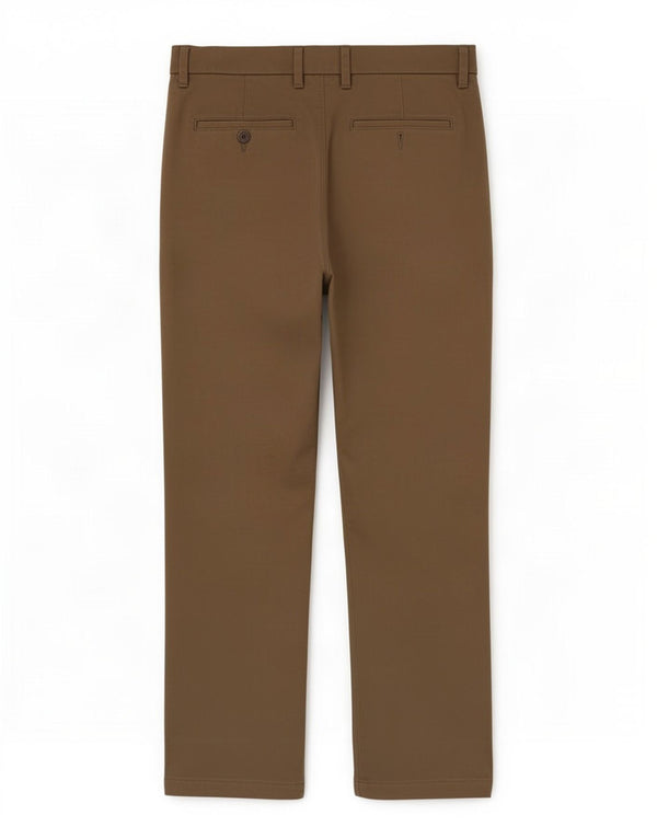 Marks & Spencer Mens Straight Chino Trousers W32 L29 Brown Cotton
