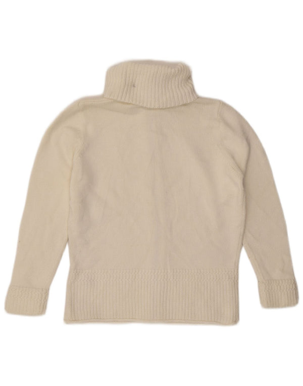 Marks & Spencer Damski sweter rozpinany na zamek, UK 16, duży, biały, bawełniany