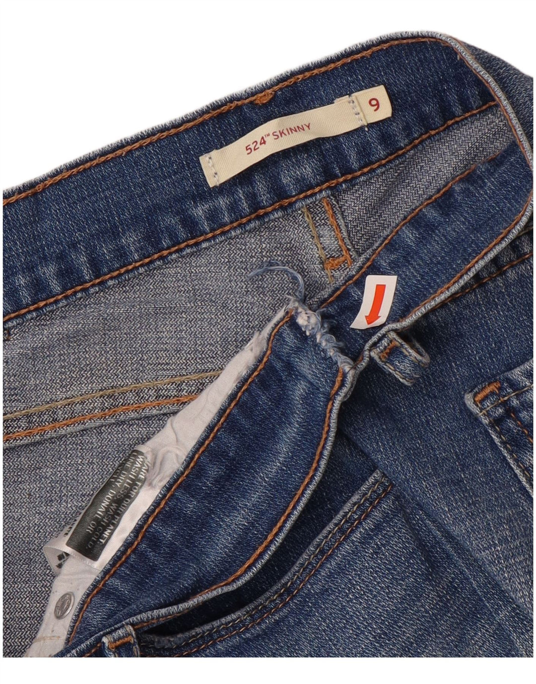 Damskie jeansy Levi's 524 Skinny US 9 Medium W30 L28 Niebieskie