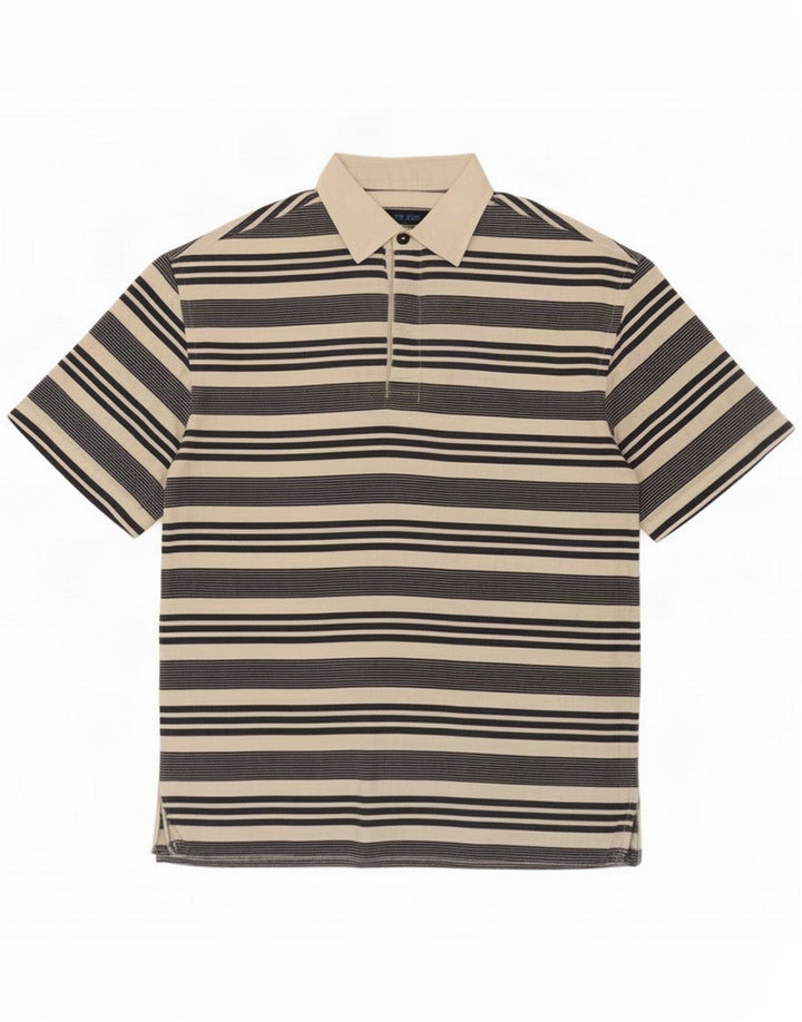 Męska koszulka polo Les Copains Blue Eagle IT 48 Medium Beige Striped