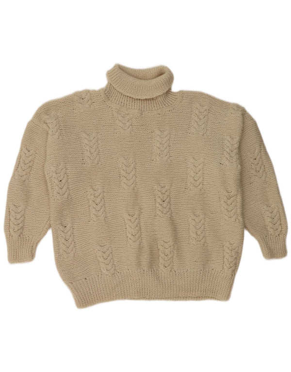 Vintage damski sweter z okrągłym dekoltem UK 20 2XL Off White