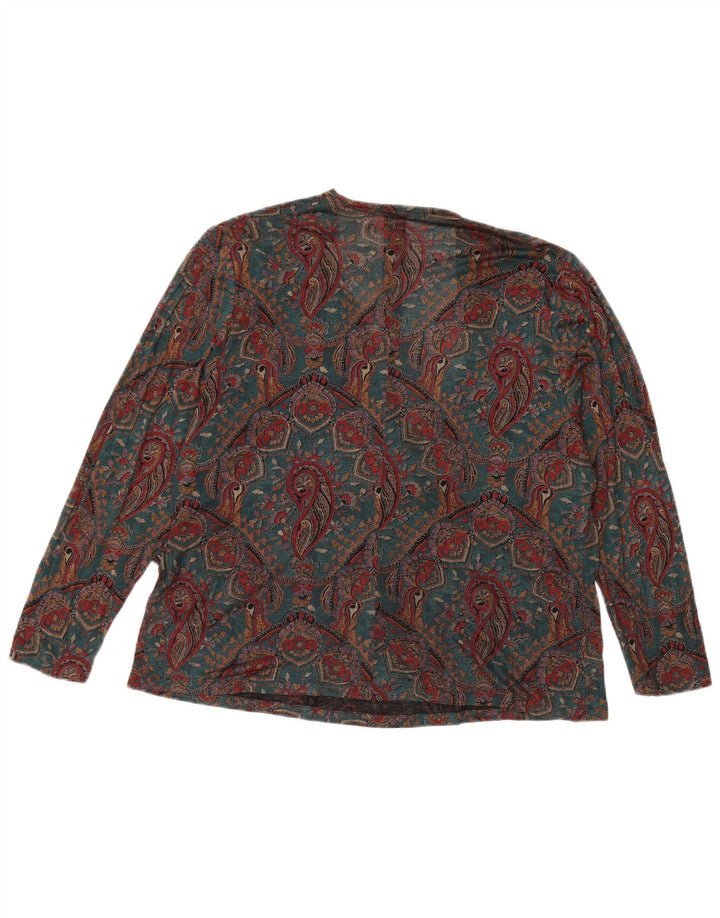 Bluzka damska Vintage Top UK 14 Średnia wielobarwna paisley