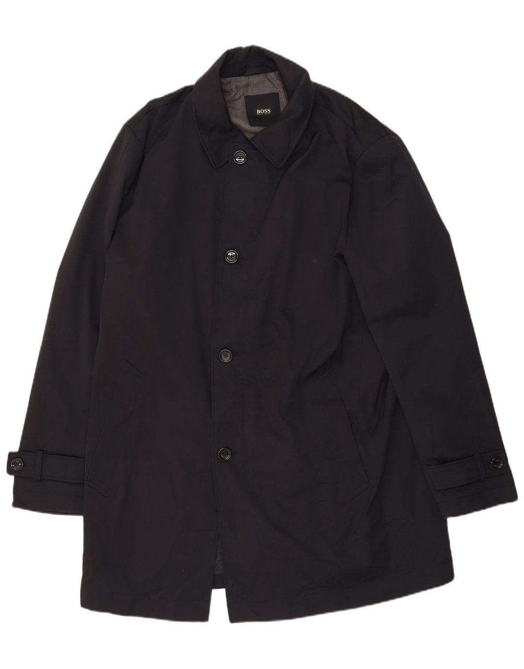 Płaszcz męski Hugo Boss EU 56 3XL, czarny, bawełniany