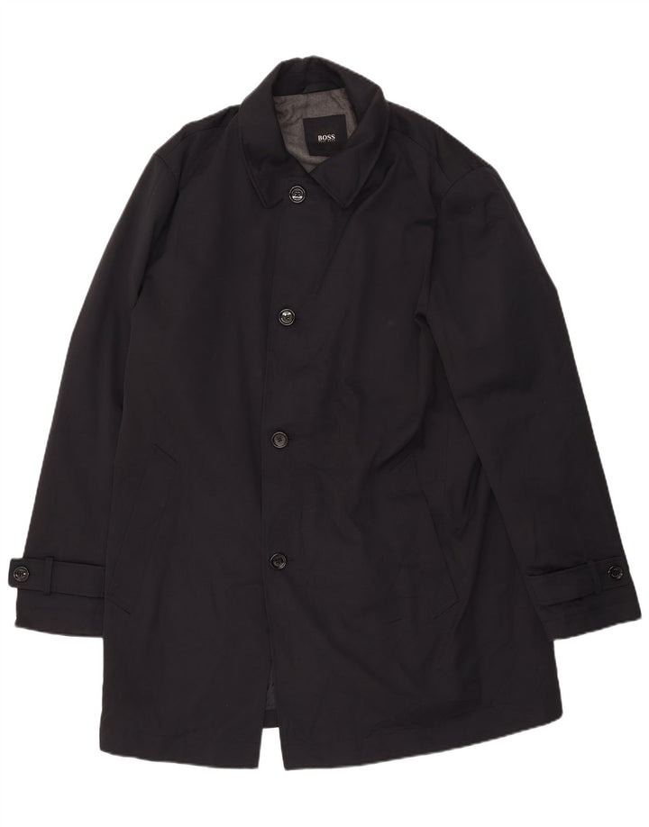 Płaszcz męski Hugo Boss EU 56 3XL, czarny, bawełniany
