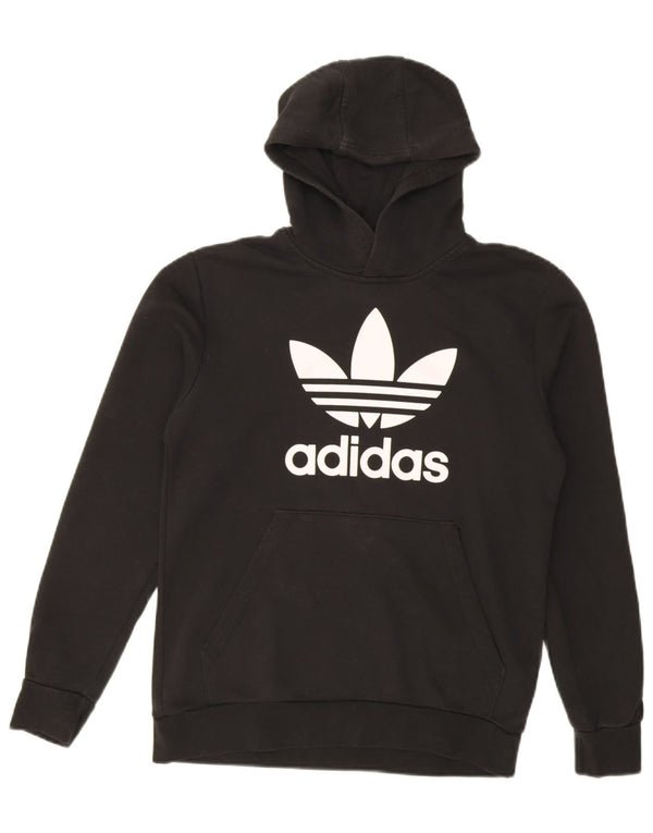 Chłopięca bluza z kapturem Adidas z grafiką 13-14 lat, czarna bawełna