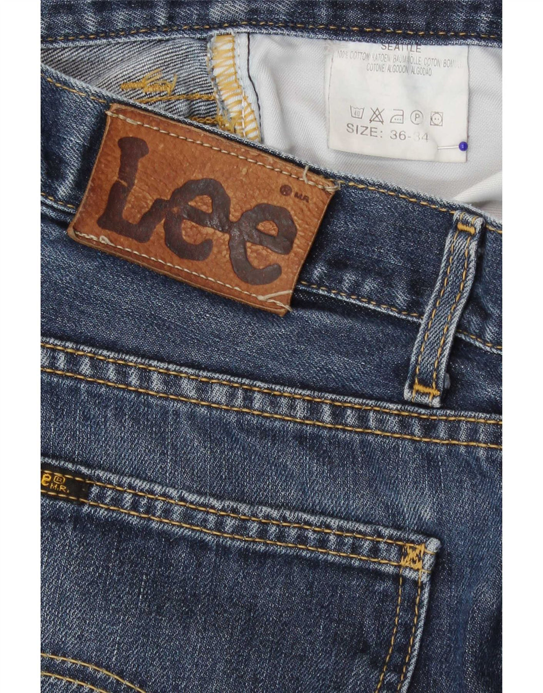 Męskie jeansy Lee Regular Straight W36 L34 Niebieskie bawełniane