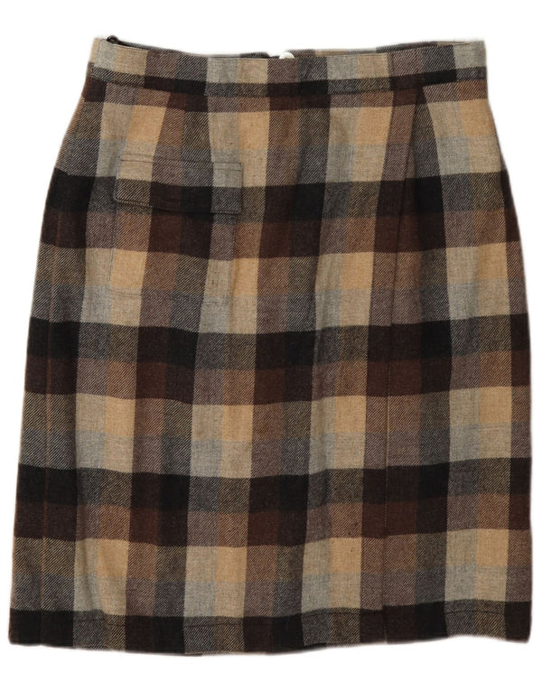 Damska spódnica ołówkowa Bardehle UK 12 Medium W30 Brązowa wełna w kratę