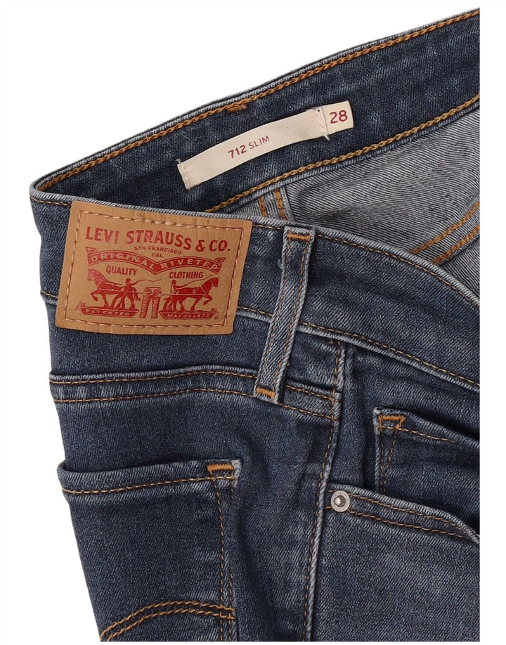 Damskie jeansy Levi's 712 Slim W28 L32 Niebieskie