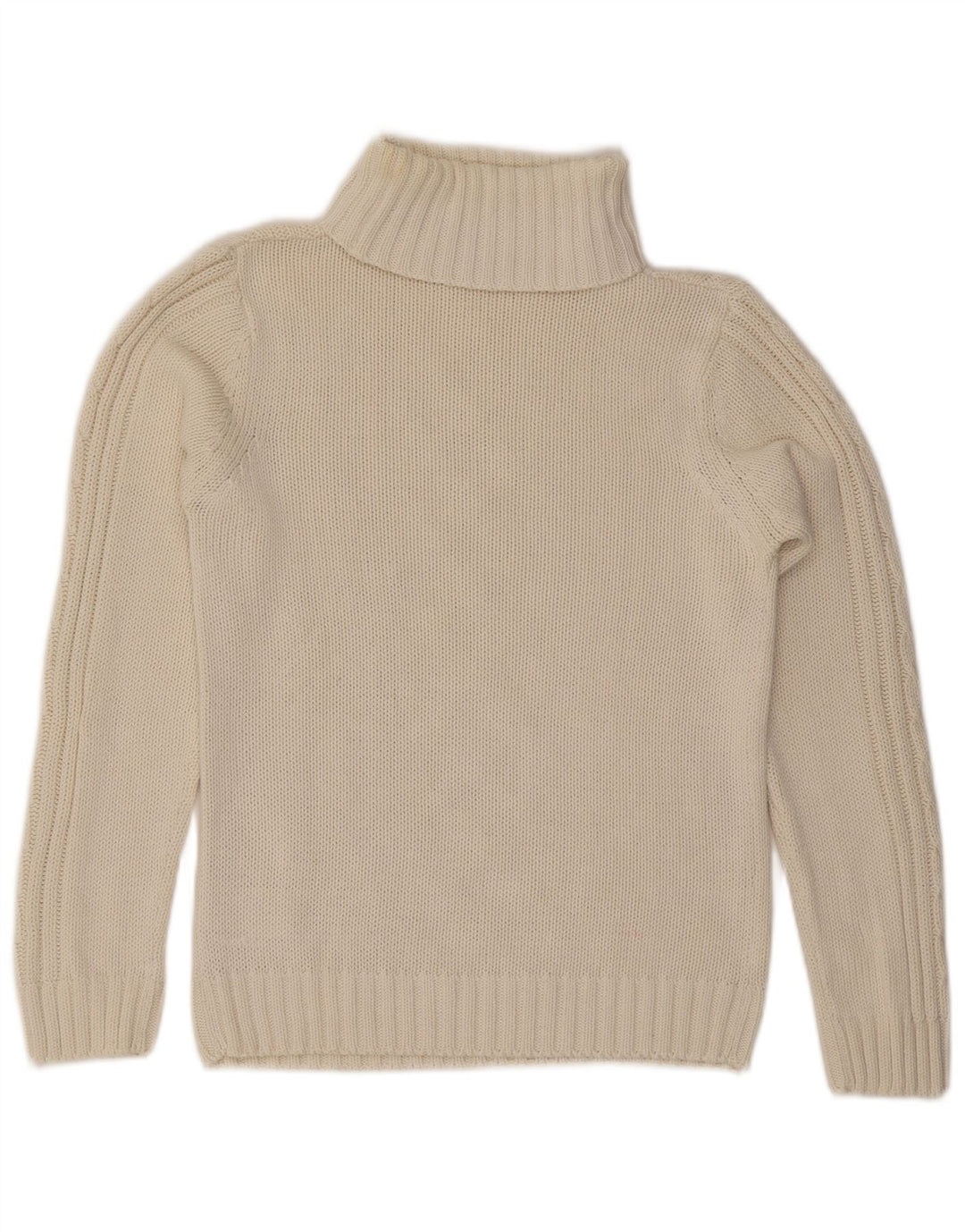 Sweter damski ESMARA z wywijanym dekoltem UK 14, średni, złamanej bieli, bawełniany