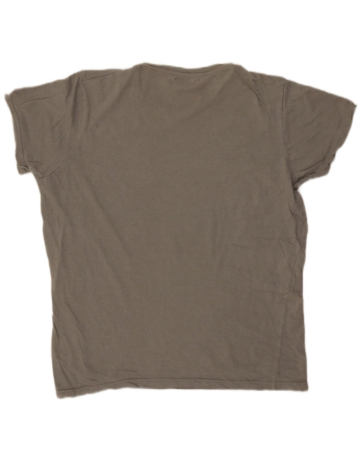 Męski T-shirt z grafiką Pierre Cardin, duży, szary