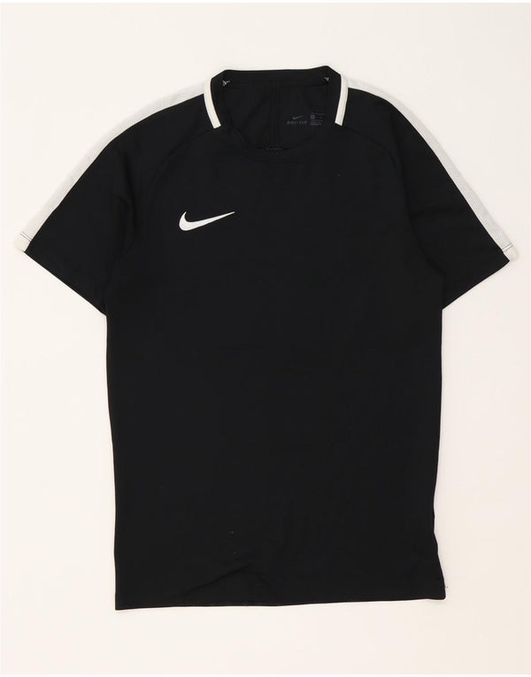 Męska koszulka polo Nike Dri Fit, mała, czarna, poliestrowa z blokami kolorów