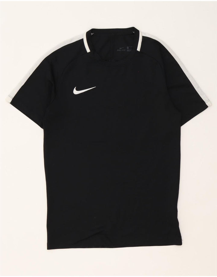 Męska koszulka polo Nike Dri Fit, mała, czarna, poliestrowa z blokami kolorów