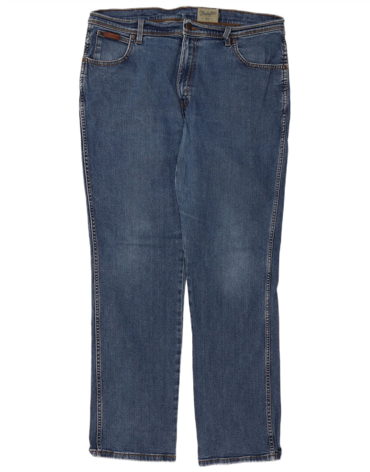 Męskie jeansy Wrangler Texas Stretch Straight W38 L32 Niebieskie, bawełniane